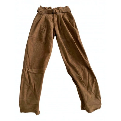 Pre-owned P.a.r.o.s.h Trousers In Brown