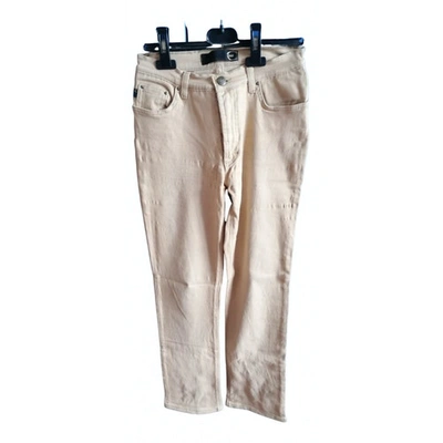 Pre-owned Just Cavalli Gold Cotton - Elasthane Jeans