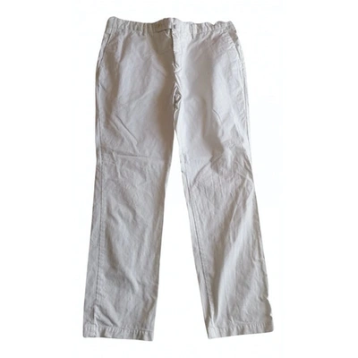 Pre-owned Hackett London Trousers In White