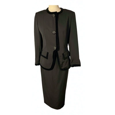 Pre-owned Paule Ka Wool Skirt Suit In Black