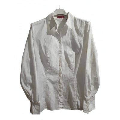 Pre-owned Hugo Boss White Cotton Top