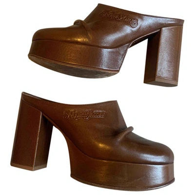 Pre-owned Marc Jacobs Brown Leather Mules & Clogs