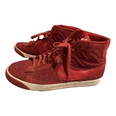 Pre-owned Nike Blazer Cloth Trainers In Red
