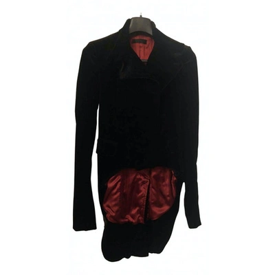 Pre-owned Costume National Velvet Jacket In Black