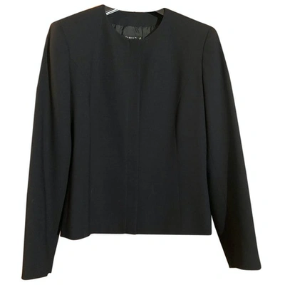 Pre-owned Giuliana Teso Wool Short Vest In Black