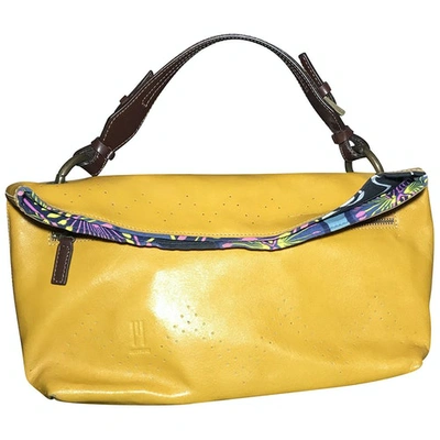 Pre-owned M Missoni Leather Handbag In Yellow