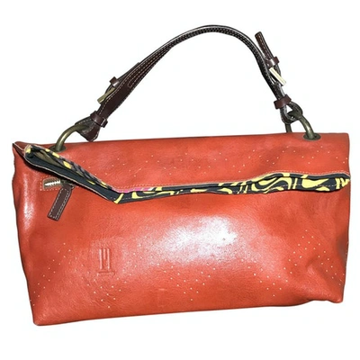 Pre-owned M Missoni Leather Handbag In Red
