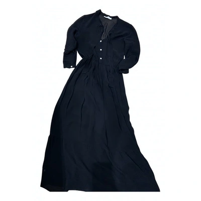 Pre-owned Suoli Silk Maxi Dress In Black