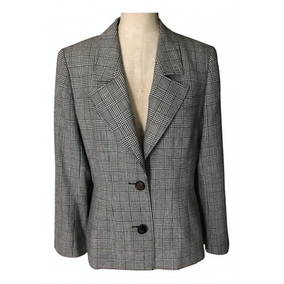 Pre-owned Valentino Wool Suit Jacket In Grey
