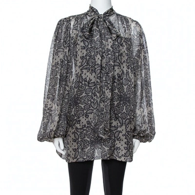 Pre-owned Dolce & Gabbana Grey Synthetic Top