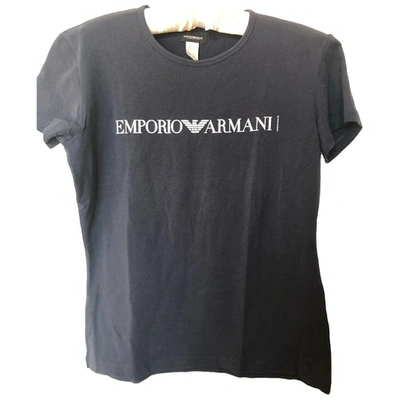 Pre-owned Emporio Armani Blue Cotton Top