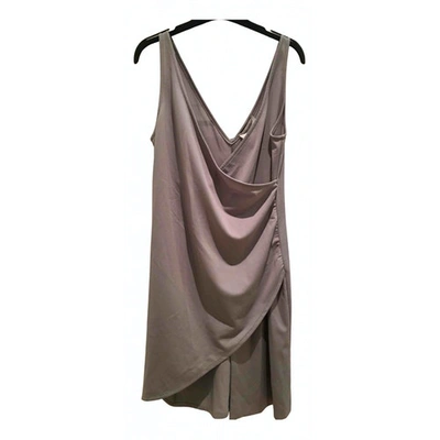 Pre-owned Costume National Mini Dress In Grey
