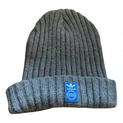Pre-owned Adidas Originals Beanie In Grey