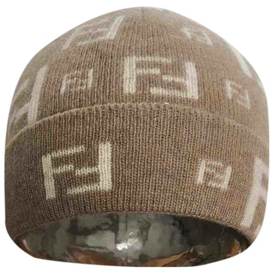 Pre-owned Fendi Beige Cashmere Hat