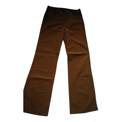 Pre-owned Max Mara Brown Cotton - Elasthane Jeans