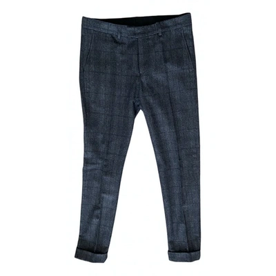 Pre-owned Les Hommes Wool Trousers In Anthracite