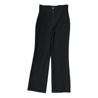 Pre-owned Givenchy Wool Straight Pants In Black