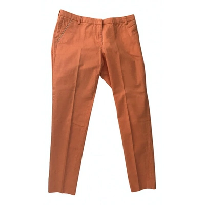 Pre-owned Seventy Trousers In Orange