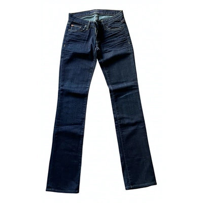 Pre-owned Hudson Straight Jeans In Blue