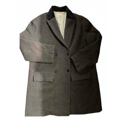 Pre-owned Soeur Wool Coat In Grey