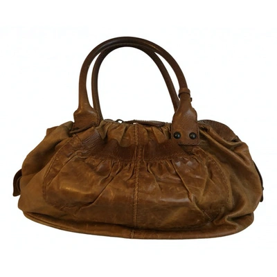Pre-owned Orciani Leather Handbag In Camel