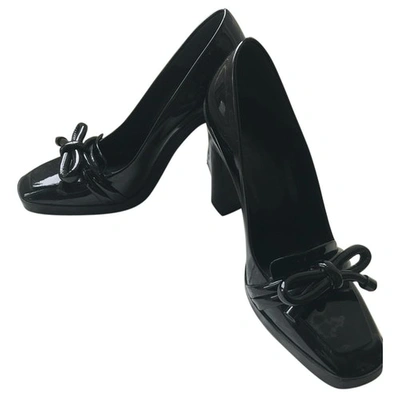 Pre-owned Balenciaga Patent Leather Heels In Black