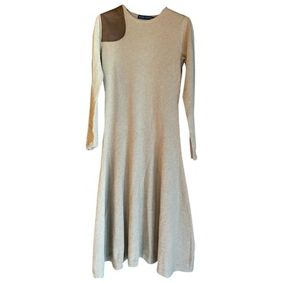 Pre-owned Ralph Lauren Cashmere Mid-length Dress In Camel