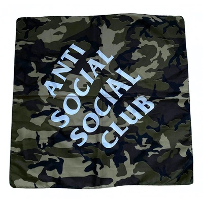 Pre-owned Anti Social Social Club Neckerchief In Khaki