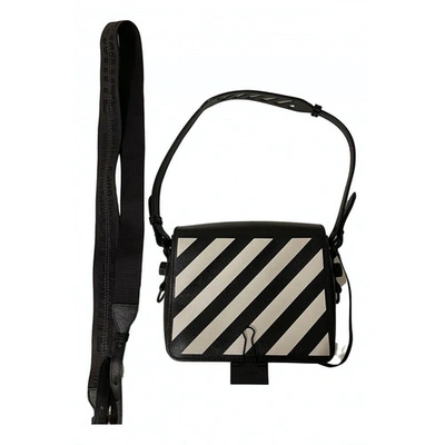 Pre-owned Off-white Binder Black Leather Handbag