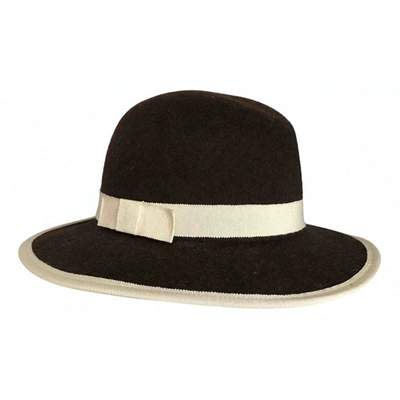 Pre-owned Celine Brown Wool Hat