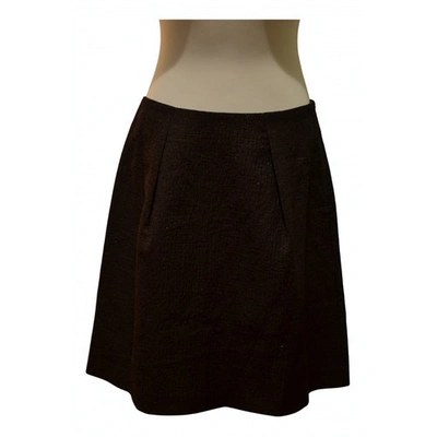 Pre-owned L'autre Chose Mid-length Skirt In Burgundy