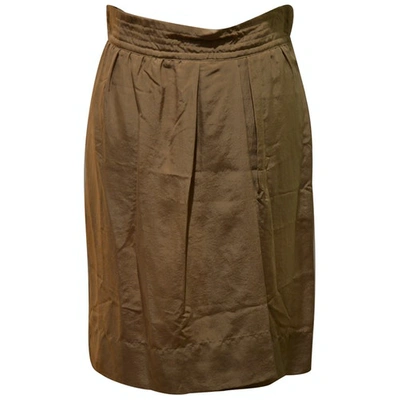 Pre-owned Suoli Silk Mid-length Skirt In Beige
