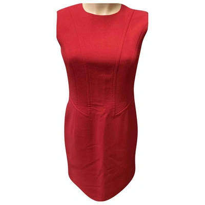 Pre-owned Escada Wool Mid-length Dress In Red