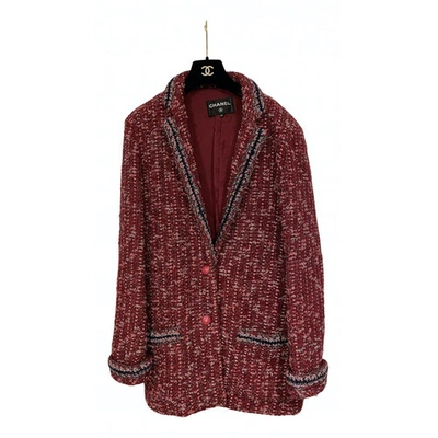 Pre-owned Chanel Tweed Jacket In Red