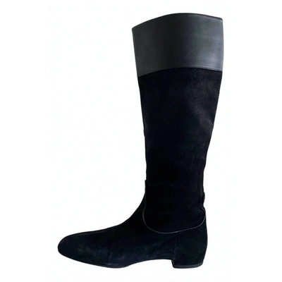 Pre-owned Roger Vivier Riding Boots In Black