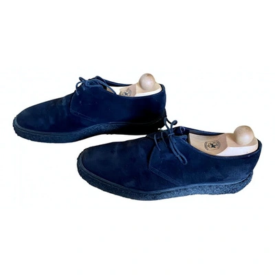 Pre-owned Saint Laurent Lace Ups In Navy