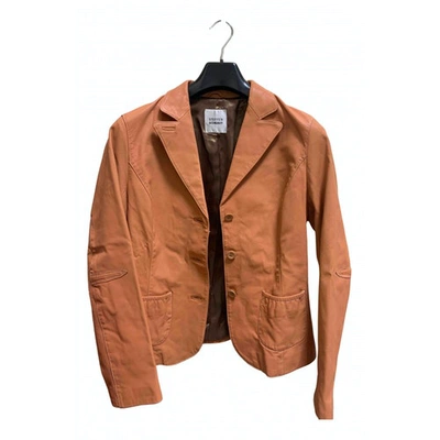 Pre-owned Steffen Schraut Leather Jacket In Orange