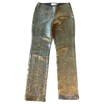 Pre-owned P.a.r.o.s.h Straight Pants In Gold
