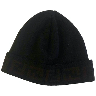 Pre-owned Fendi Black Wool Hat
