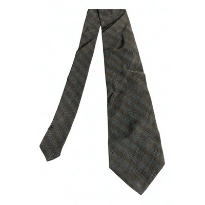 Pre-owned Calvin Klein Silk Tie In Grey