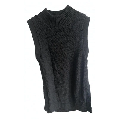 Pre-owned Club Monaco Jersey Top In Black