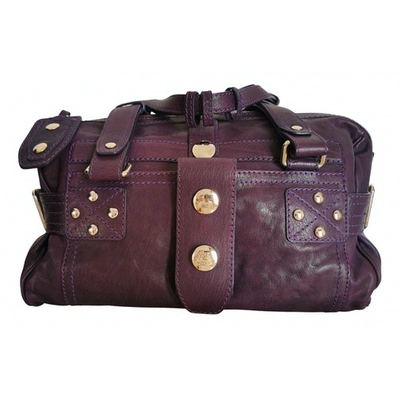 Pre-owned Etro Leather Handbag In Purple