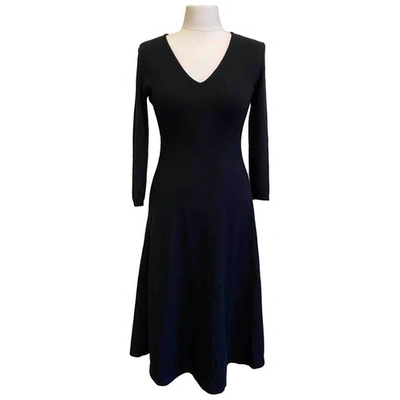 Pre-owned Ralph Lauren Cashmere Mid-length Dress In Black