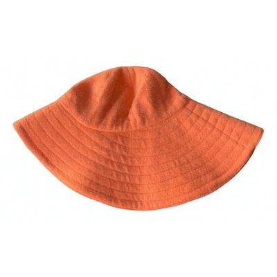 Pre-owned Blumarine Wool Cap In Orange