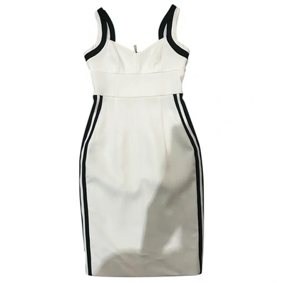 Pre-owned Mangano Mid-length Dress In White