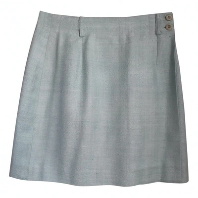 Pre-owned Cacharel Silk Mini Skirt In Green