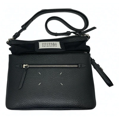 Pre-owned Maison Margiela Leather Crossbody Bag In Black