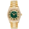 ROLEX PRESIDENT DAY DATE YELLOW GOLD GREEN ENAMEL DIAMOND MENS WATCH 118388,29562FDF-EA38-5205-81C3-69914B1F6EFA