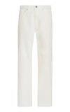 Totême Toteme High-waisted Cropped Jeans In White