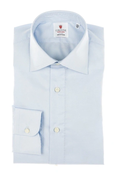 Cordone1956 Little Oxford Shirt Slim Fit In Blue